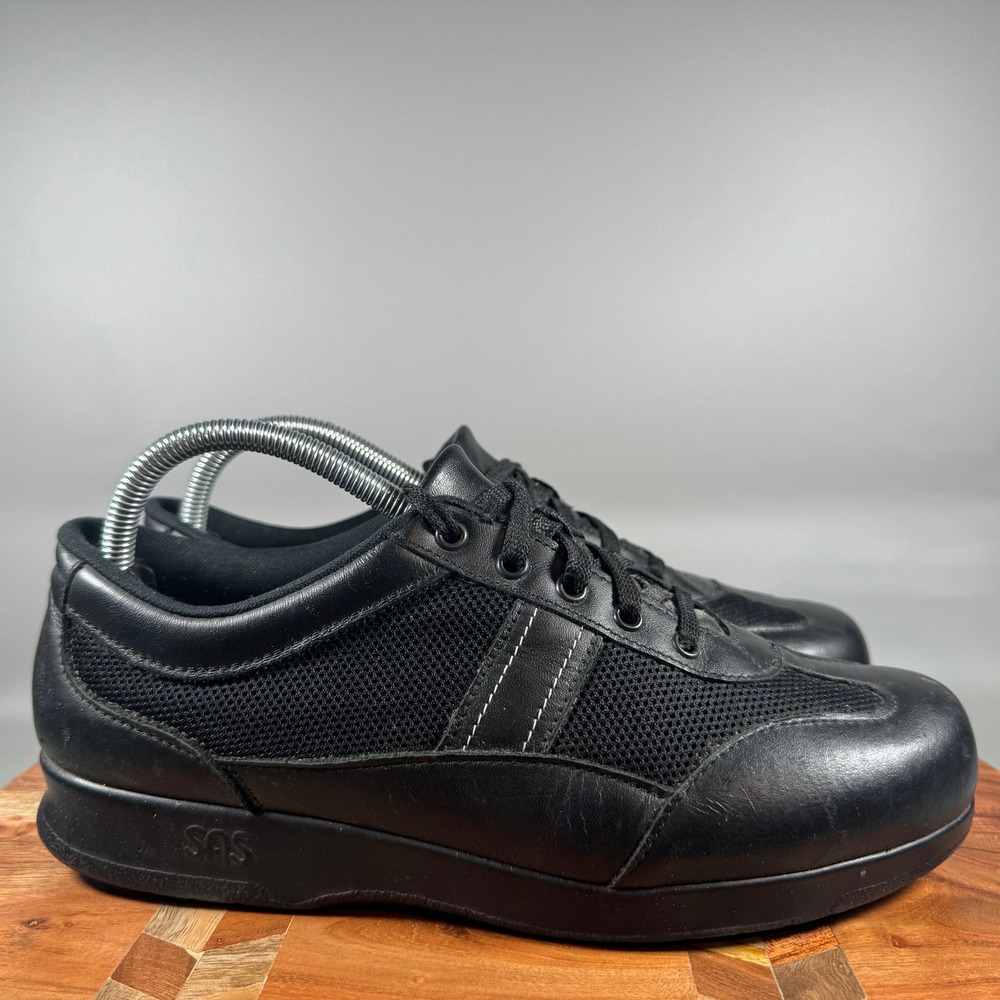 SAS Tour Mesh Womens 9 N Black Leather Walking Shoes Made in USA L8977272